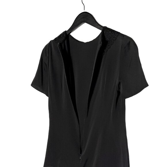 Dolce & Gabbana Black Lace Collar Accent Blouse - Picture 6 of 6